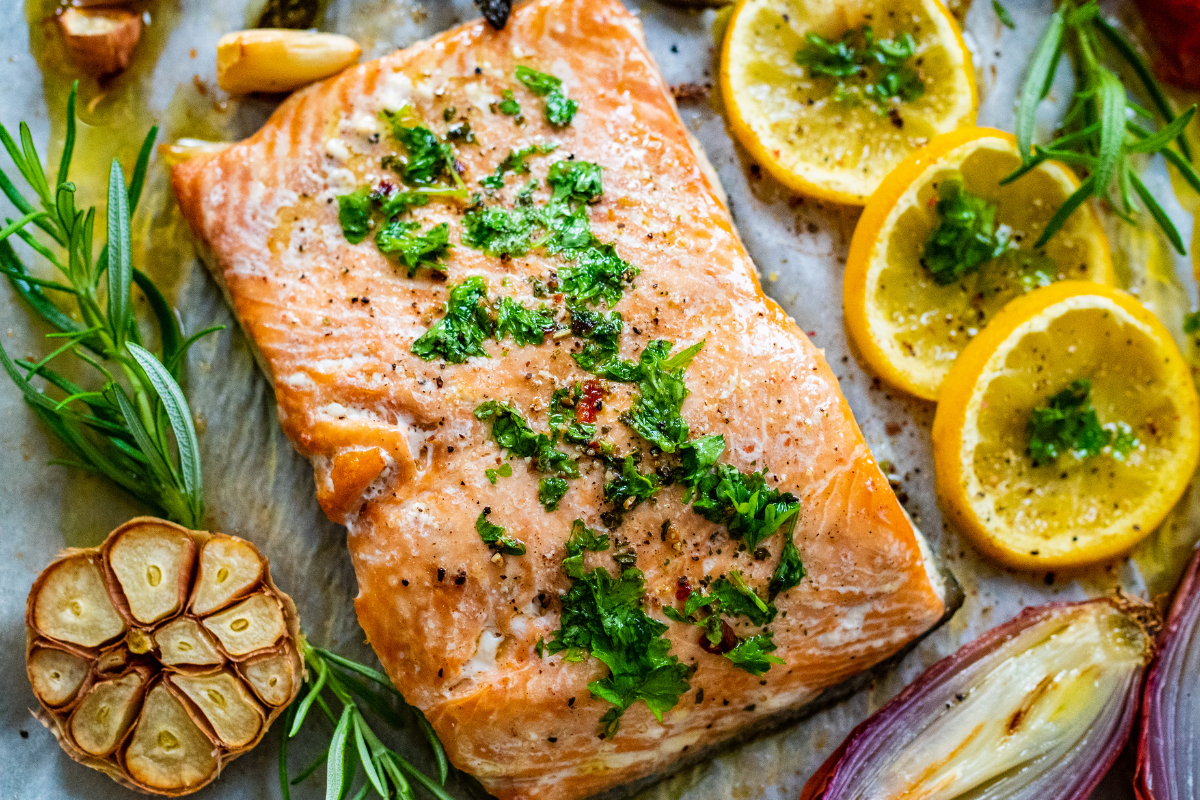 Baked salmon - one of our delicous and healthy Christmas recipes